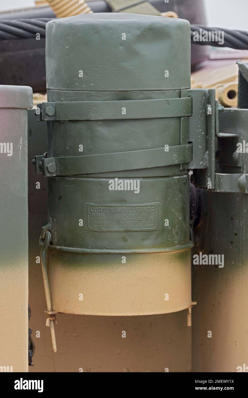 M3A1 réservoir Stuart, filtre à air Banque D'Images