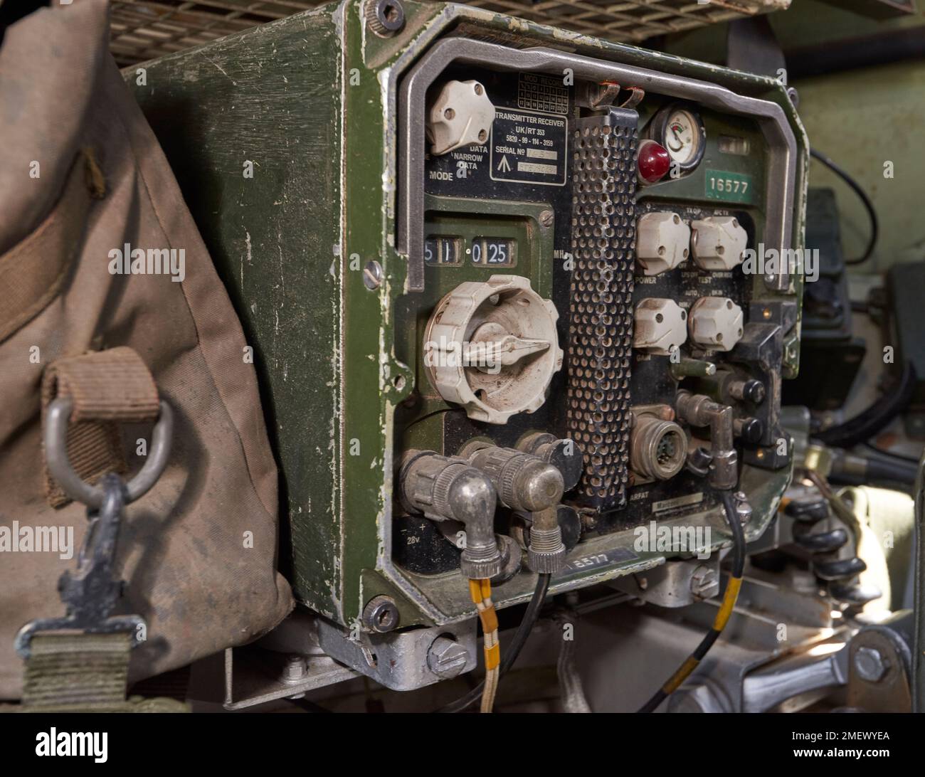 Scorpion Tank CVRT vol 2, radio Clansman 353 Banque D'Images