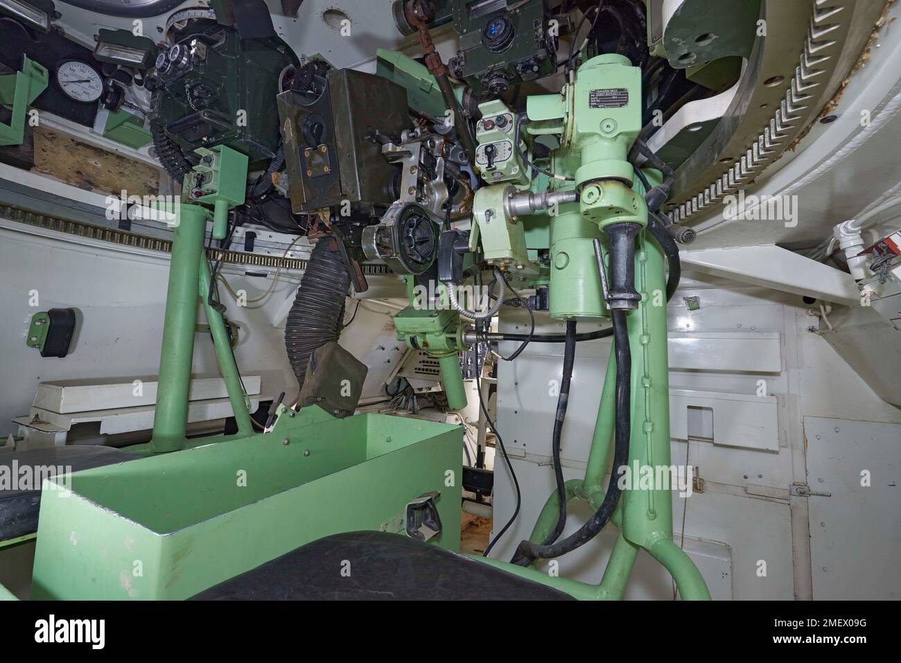 Cougar, vue intérieure depuis la position du tireur Banque D'Images