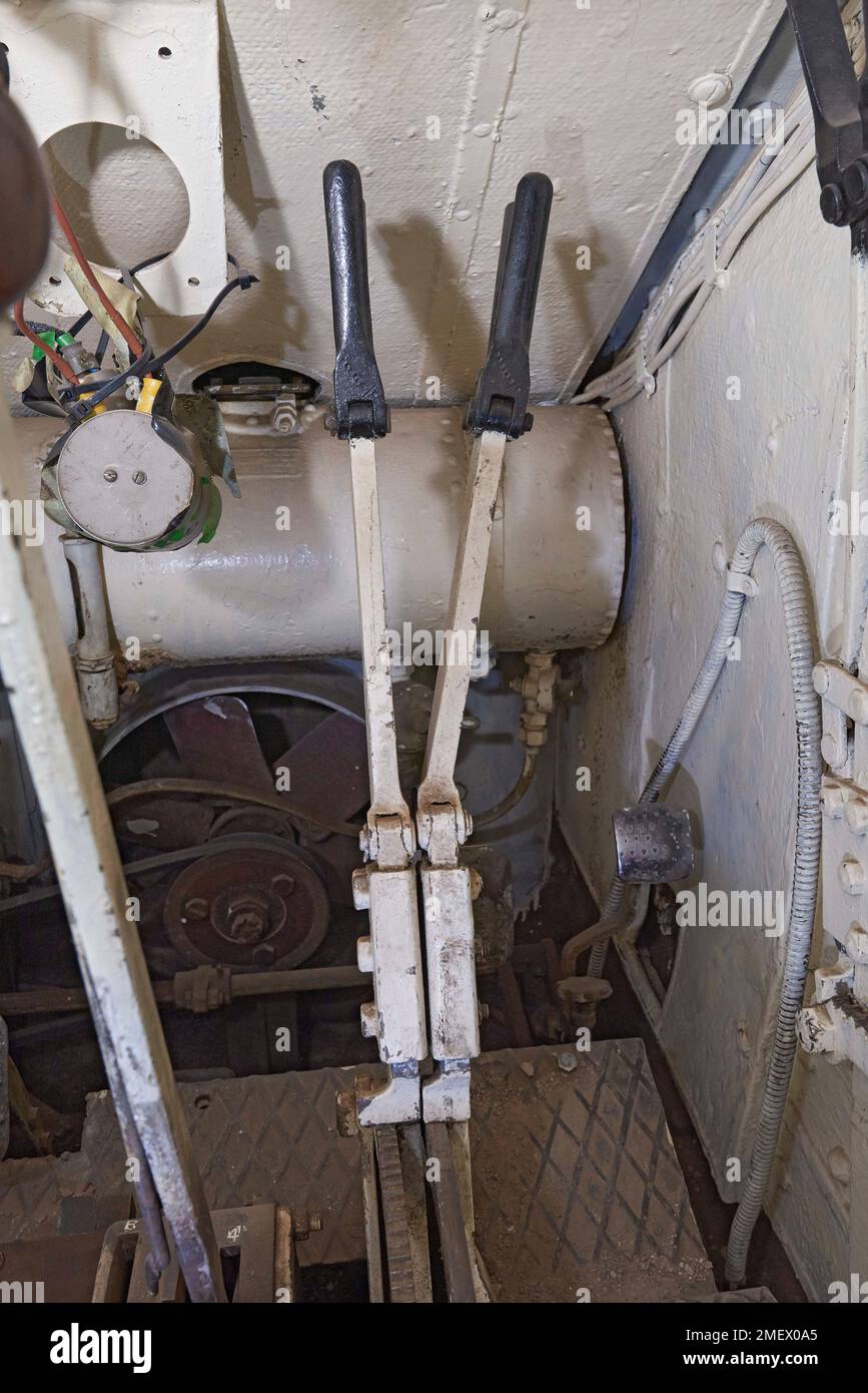 Vickers Medium Mark I, leviers de direction Banque D'Images