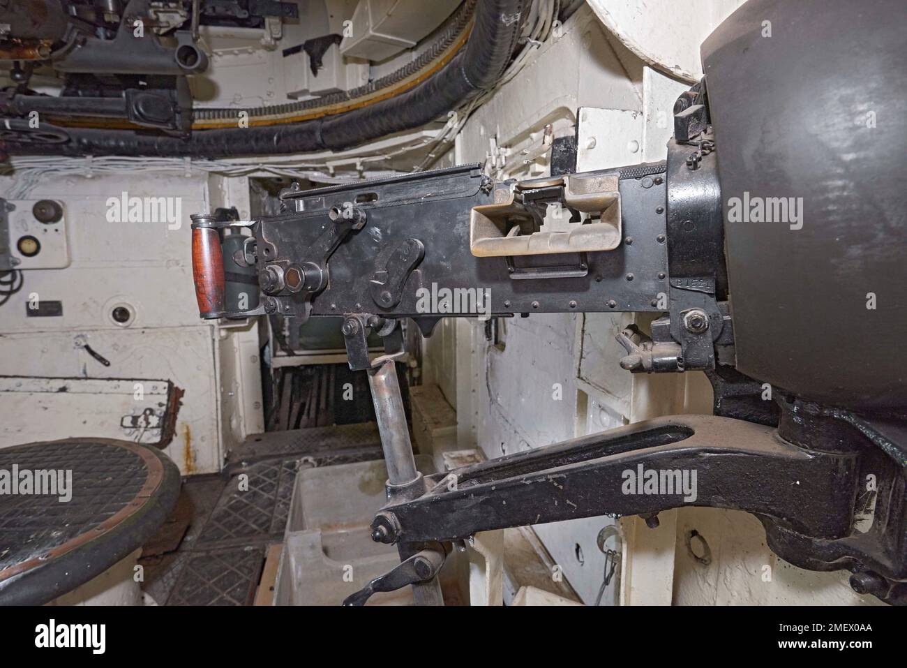 Vickers Medium Mark I, mitrailleuse droite Banque D'Images