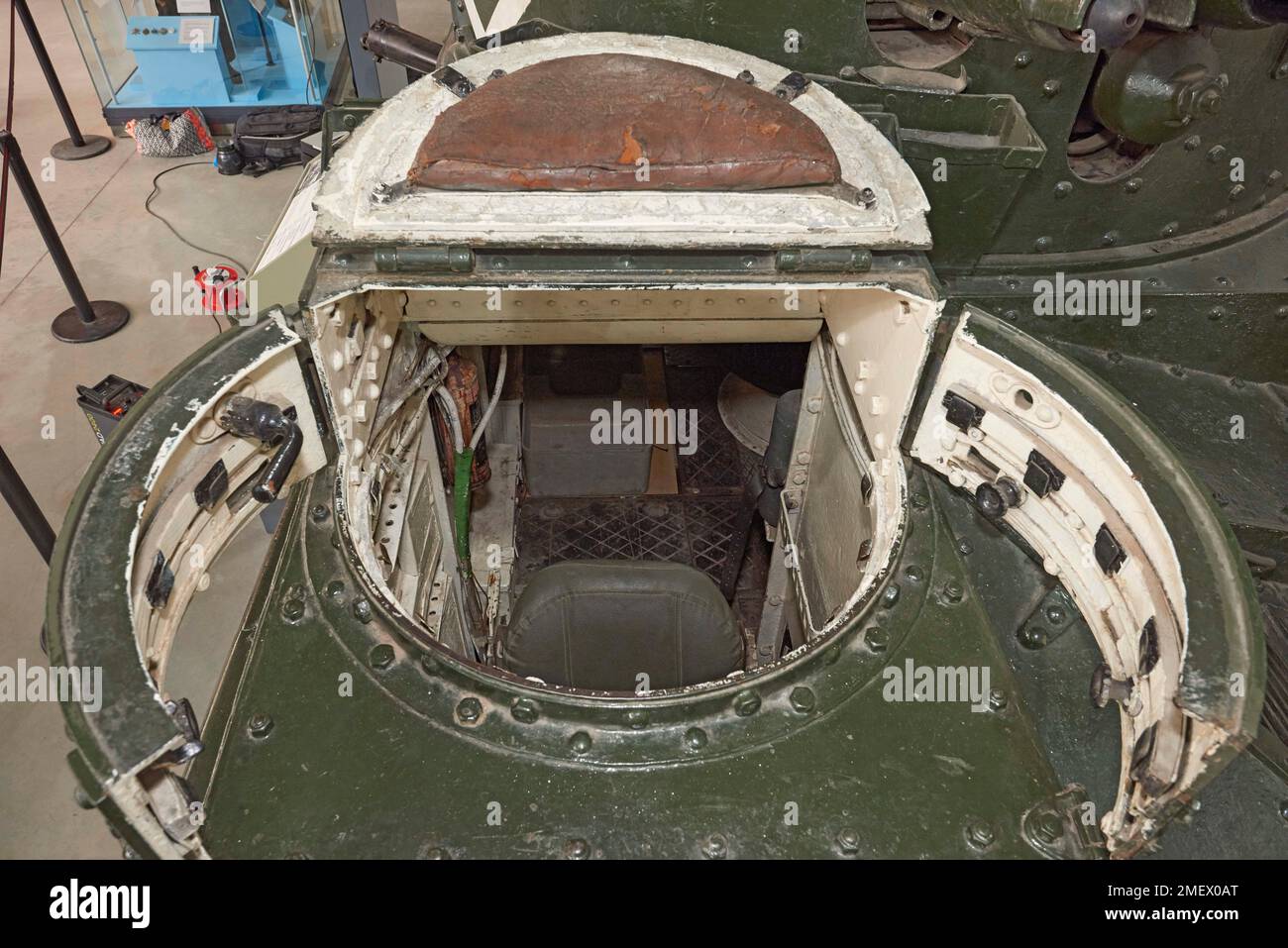 Vickers Medium Mark I, trappe du conducteur (ouverte) Banque D'Images