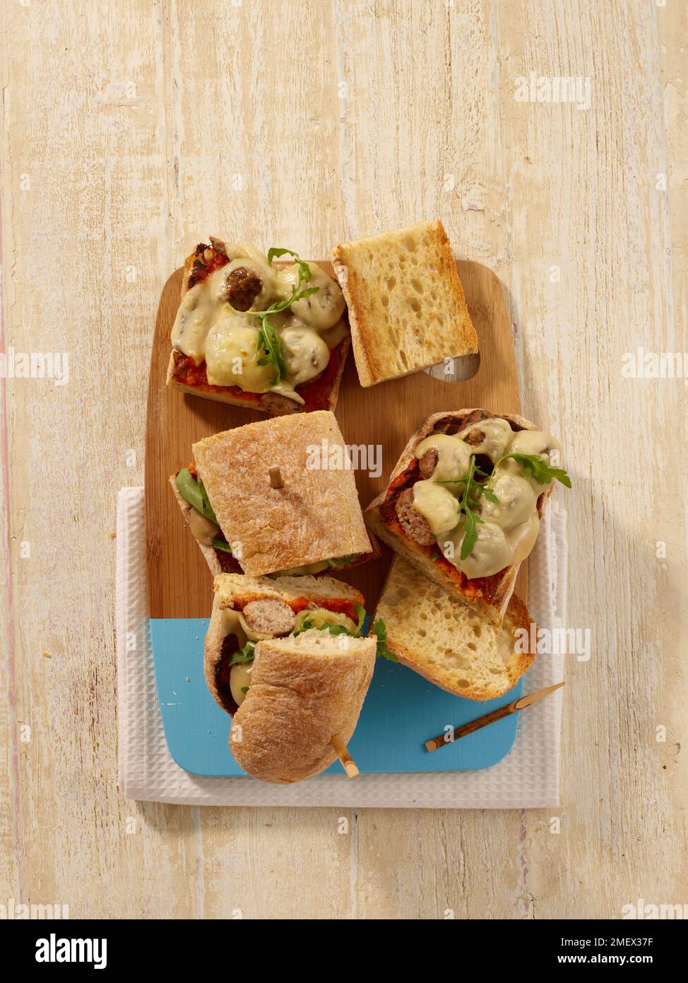 Sandwich aux boulettes de viande Banque D'Images