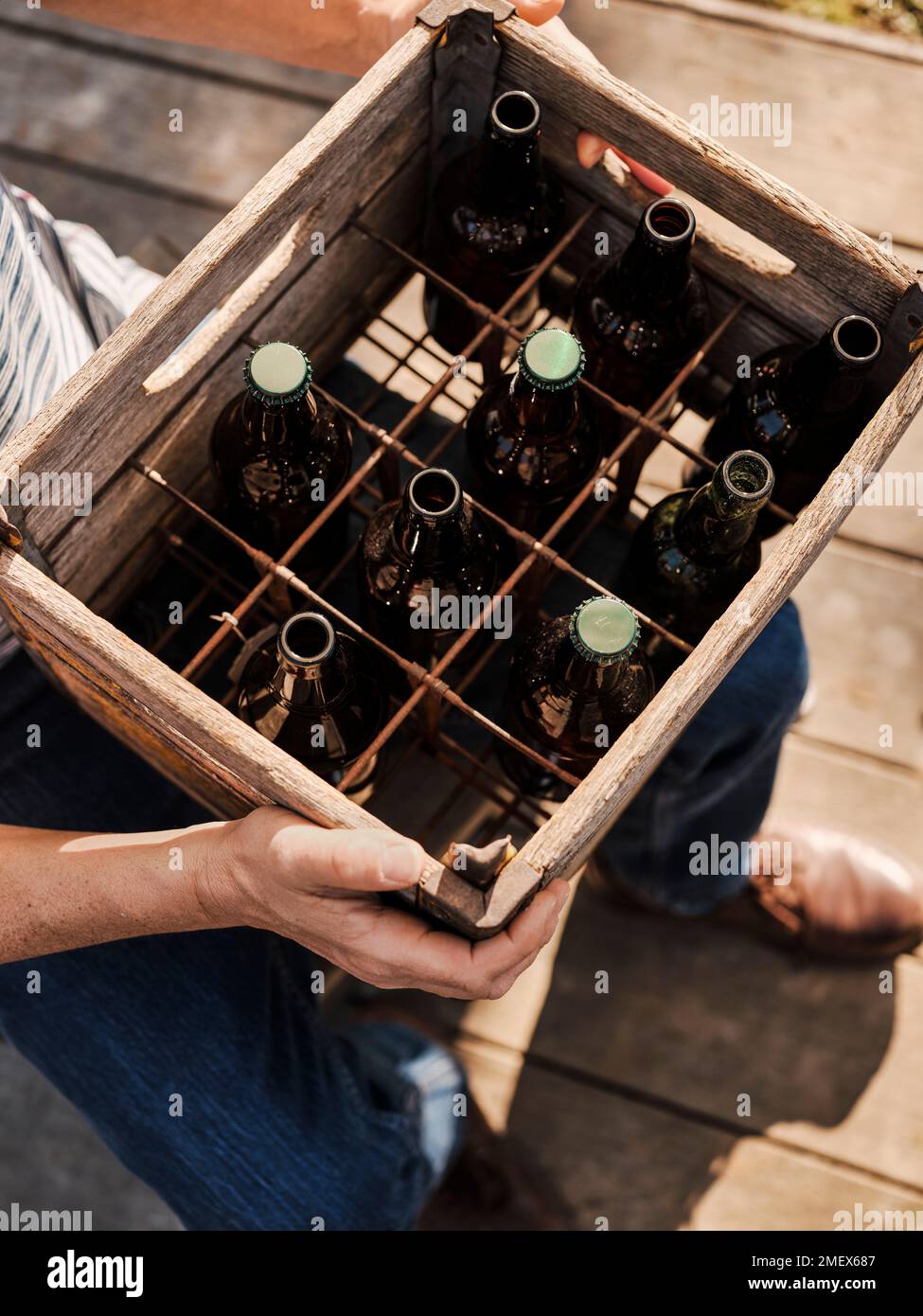 caisse de bière Banque D'Images