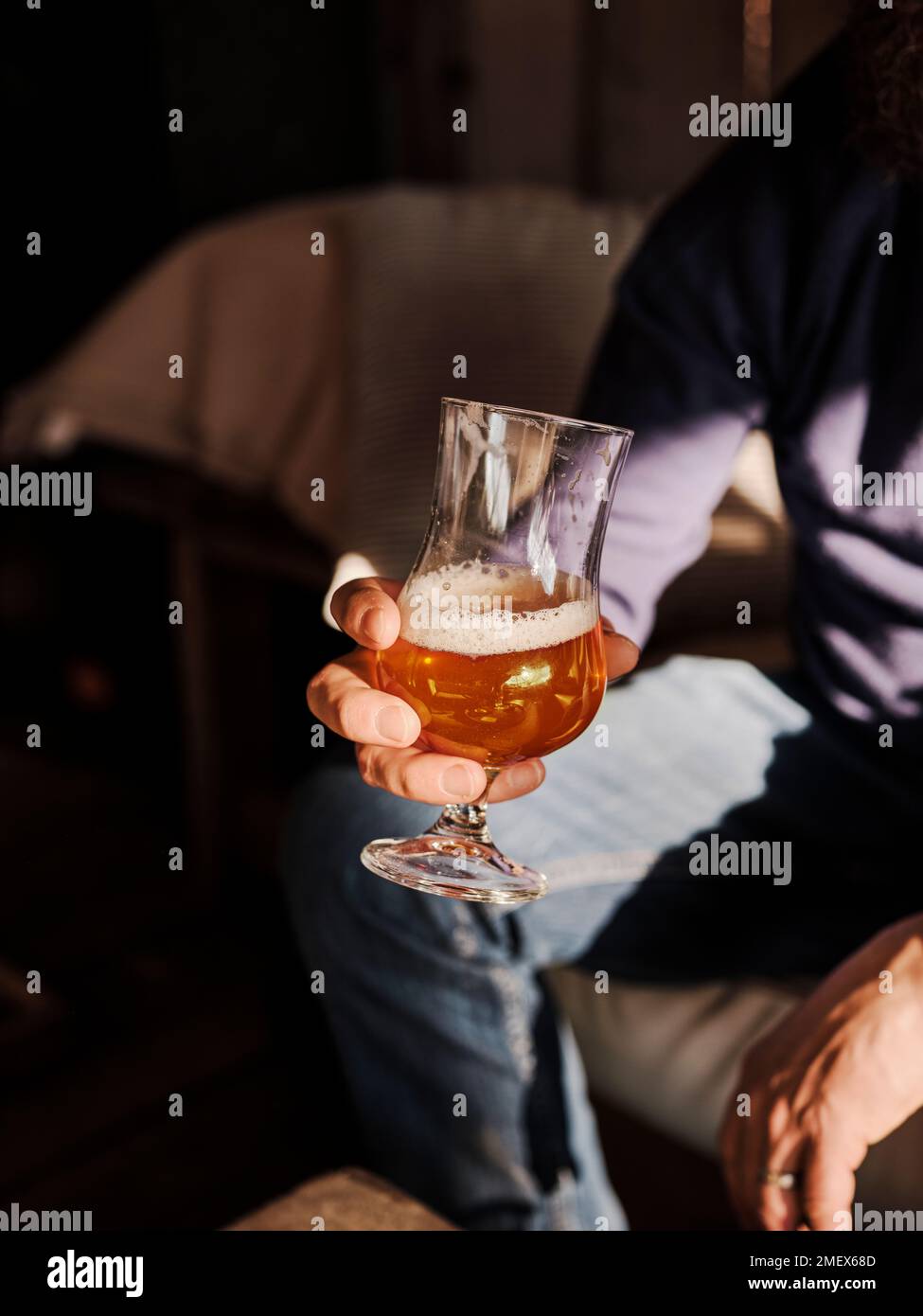 Bière à l'abbaye Banque D'Images