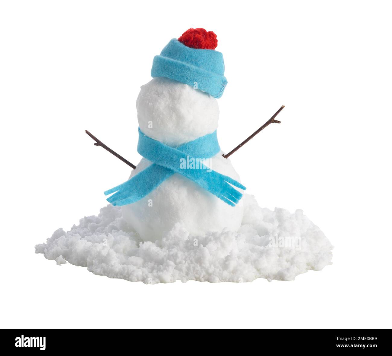 Bonhomme de neige à la maison Banque D'Images