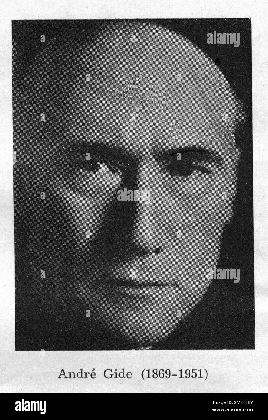 Vieux portrait de l'écrivain français André Gide Banque D'Images