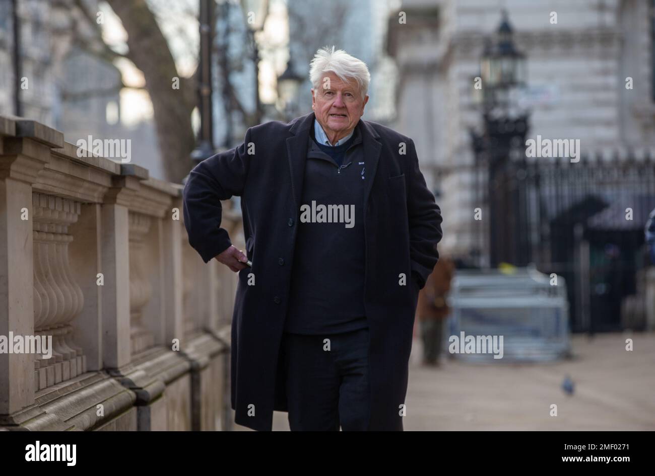 Londres, Angleterre, Royaume-Uni. 24th janvier 2023. Père de l'ancien Premier ministre britannique Boris Johnson STANLEY JOHNSON est vu à Whitehall, (Credit image: © Tayfun Salci/ZUMA Press Wire) USAGE ÉDITORIAL SEULEMENT! Non destiné À un usage commercial ! Crédit : ZUMA Press, Inc./Alay Live News Banque D'Images