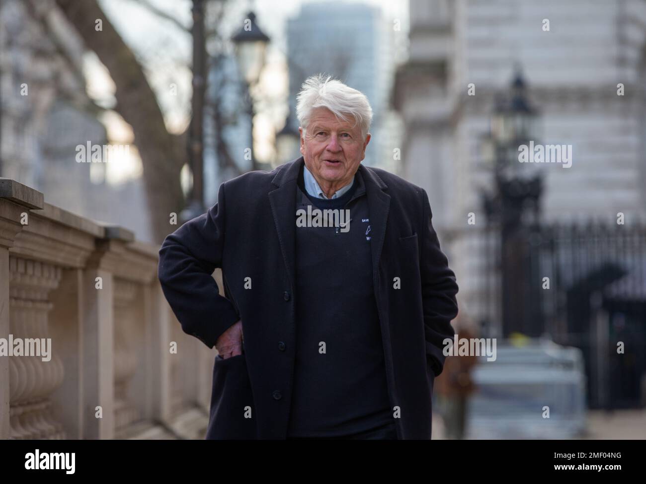 Londres, Angleterre, Royaume-Uni. 24th janvier 2023. Père de l'ancien Premier ministre britannique Boris Johnson STANLEY JOHNSON est vu à Whitehall, (Credit image: © Tayfun Salci/ZUMA Press Wire) USAGE ÉDITORIAL SEULEMENT! Non destiné À un usage commercial ! Crédit : ZUMA Press, Inc./Alay Live News Banque D'Images