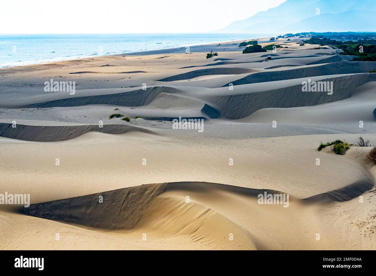 Vue aérienne de 18 km de long de la plage de Patara, Turquie. Banque D'Images