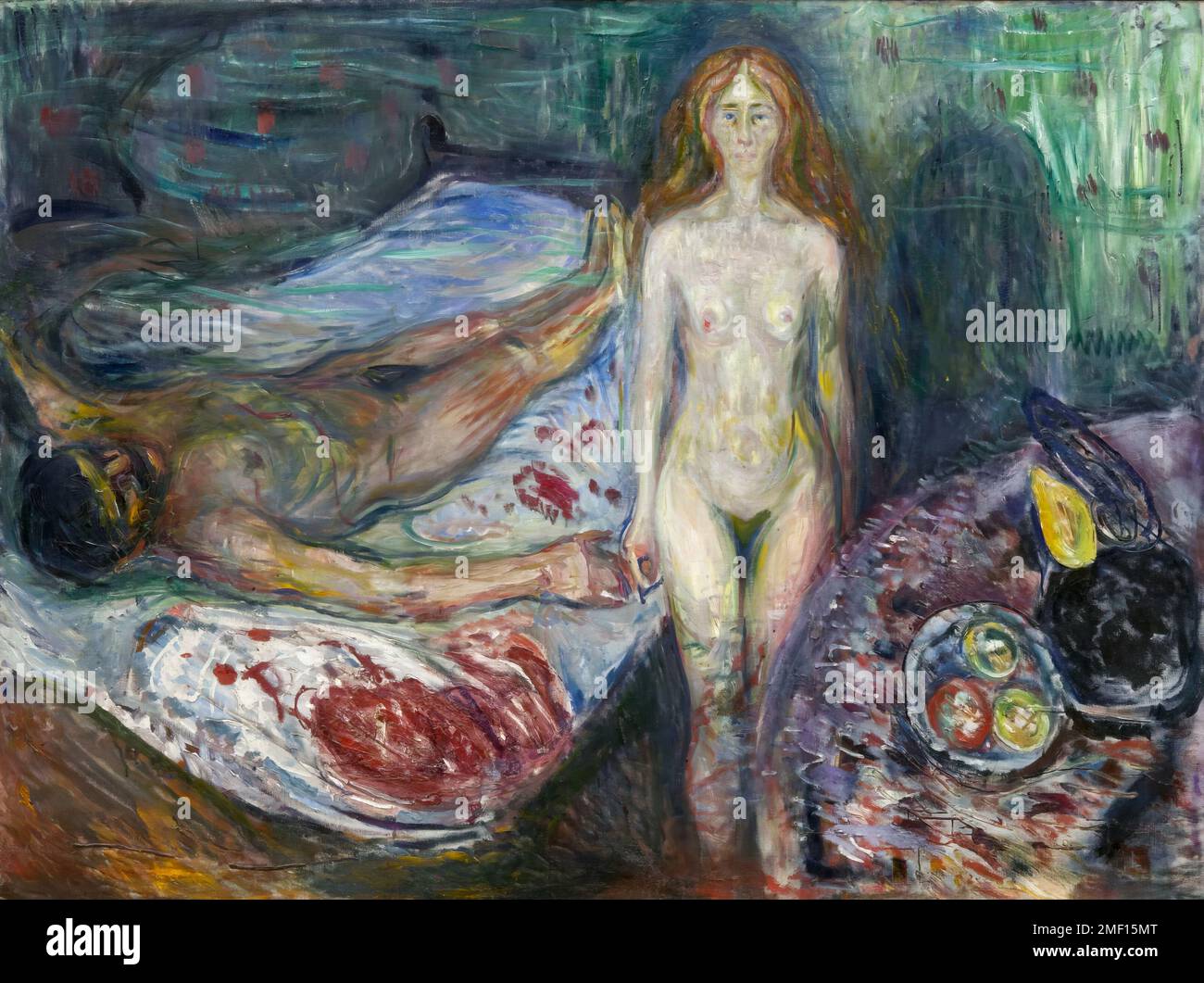 Mort de Marat I. Edvard Munch. 1907. Banque D'Images