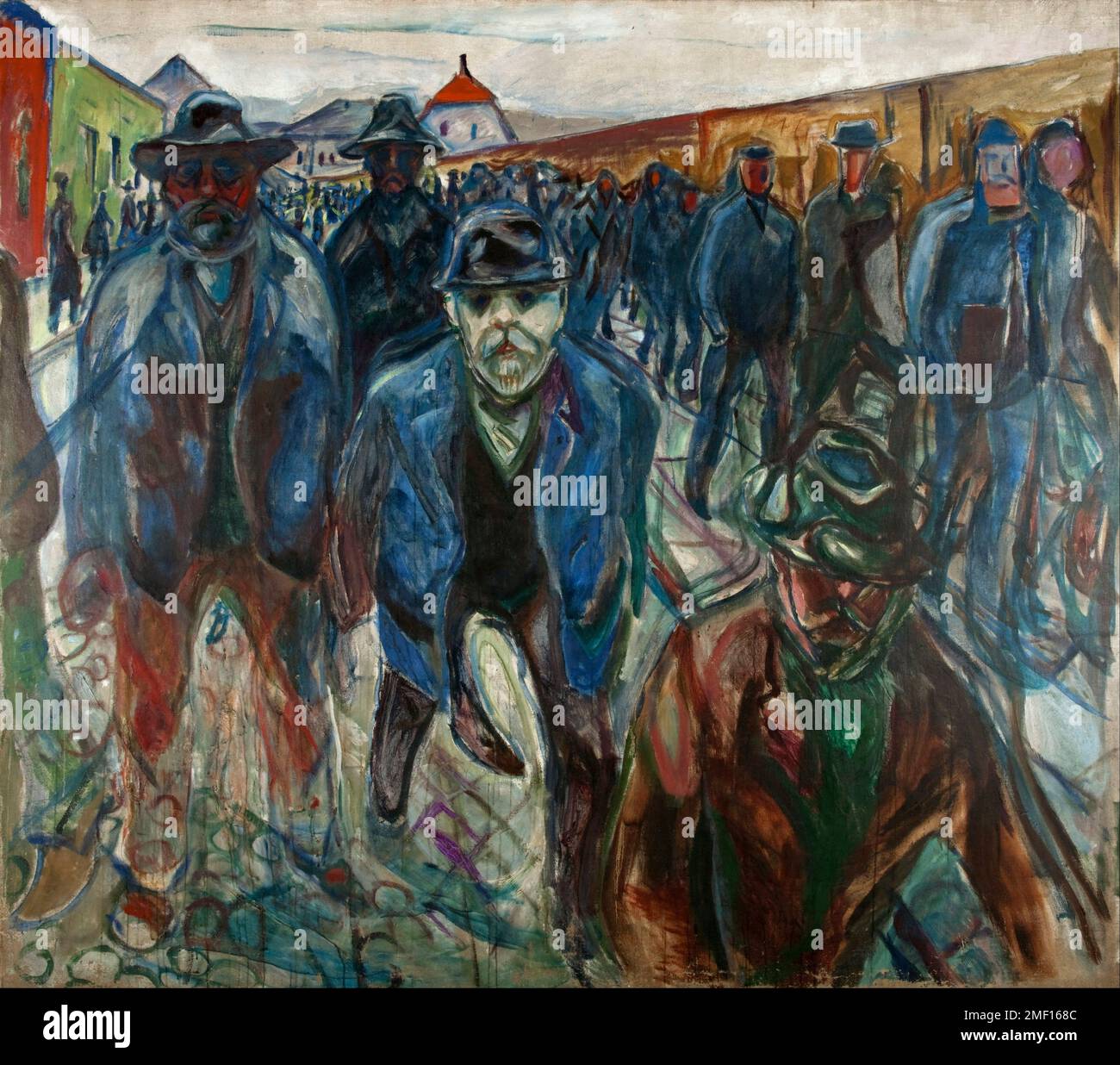 Les employés qui se mettent à la maison. Edvard Munch. 1913–14. Banque D'Images
