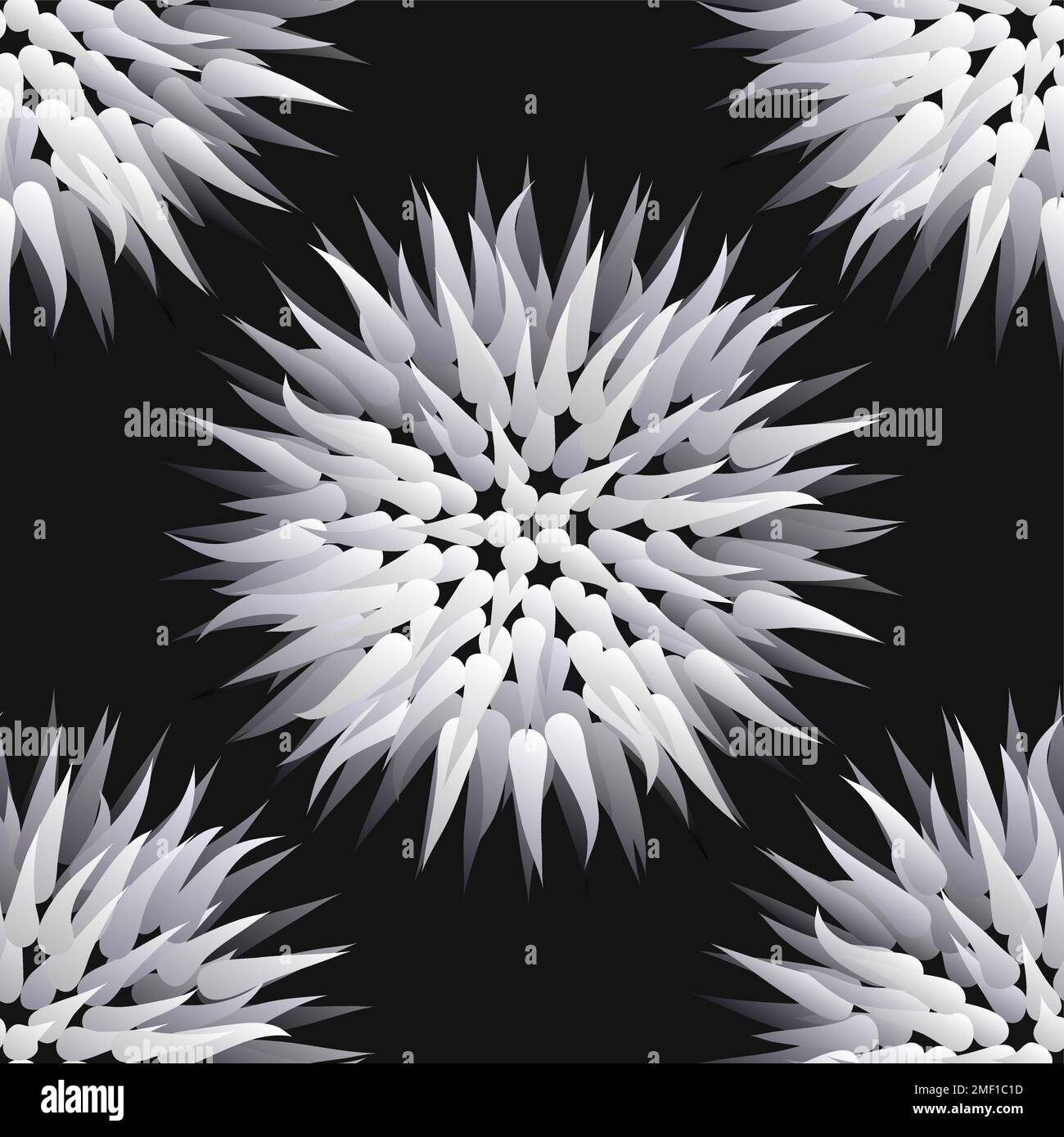 Motif fleuri sans couture. Papier peint moderne et élégant à motif fleuri. 3d illustration vectorielle. Illustration de Vecteur