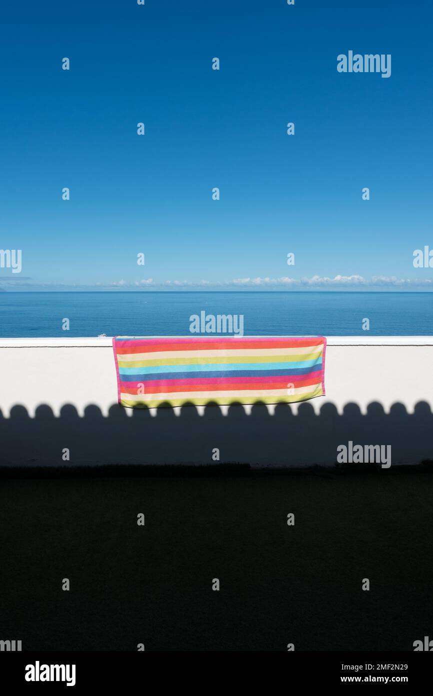 Séchage de serviettes au soleil, Tenerife, Espagne Banque D'Images