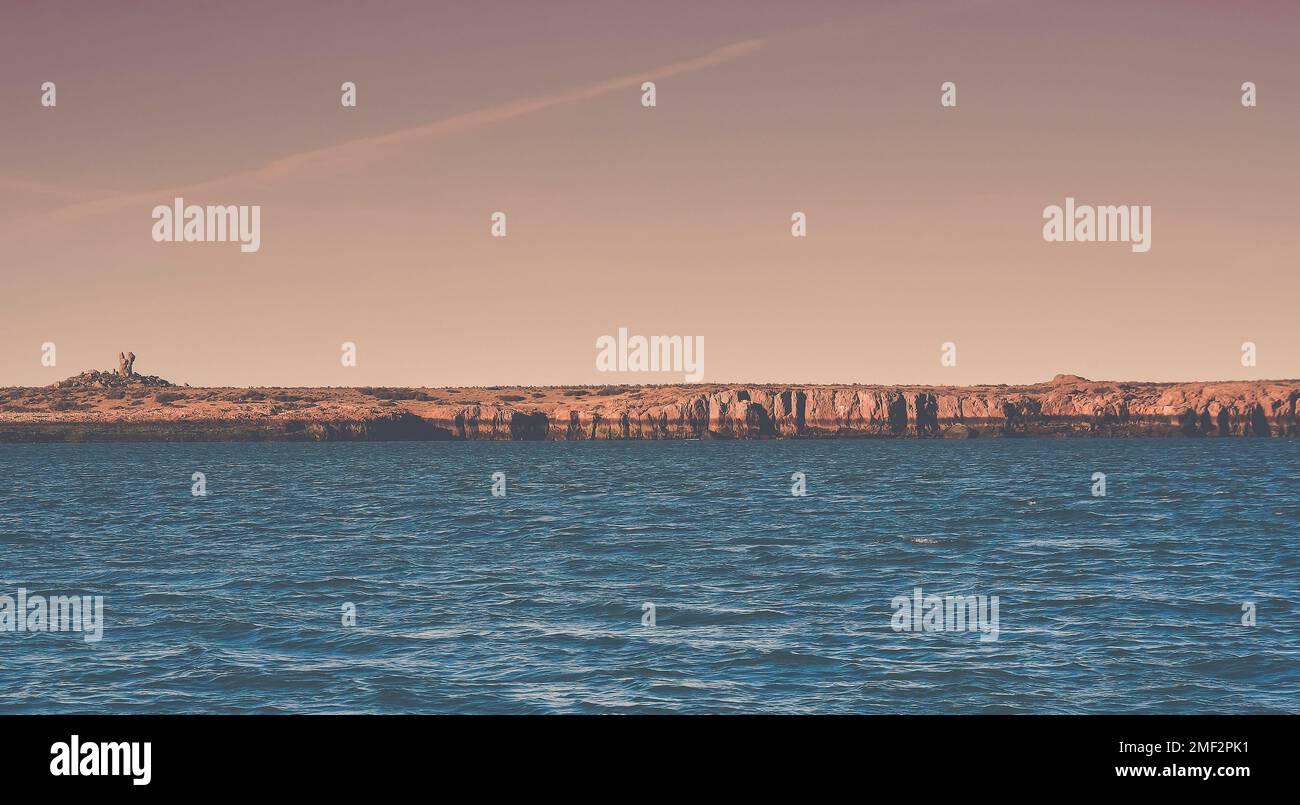 Paysage côtier.Puerto Deseado Banque D'Images