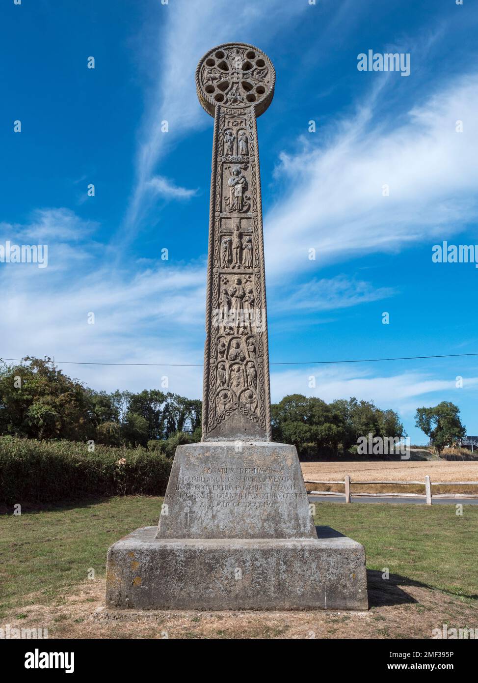 St Augustine's Cross, un mémorial en pierre près de Ramsgate, Kent, Royaume-Uni. Banque D'Images