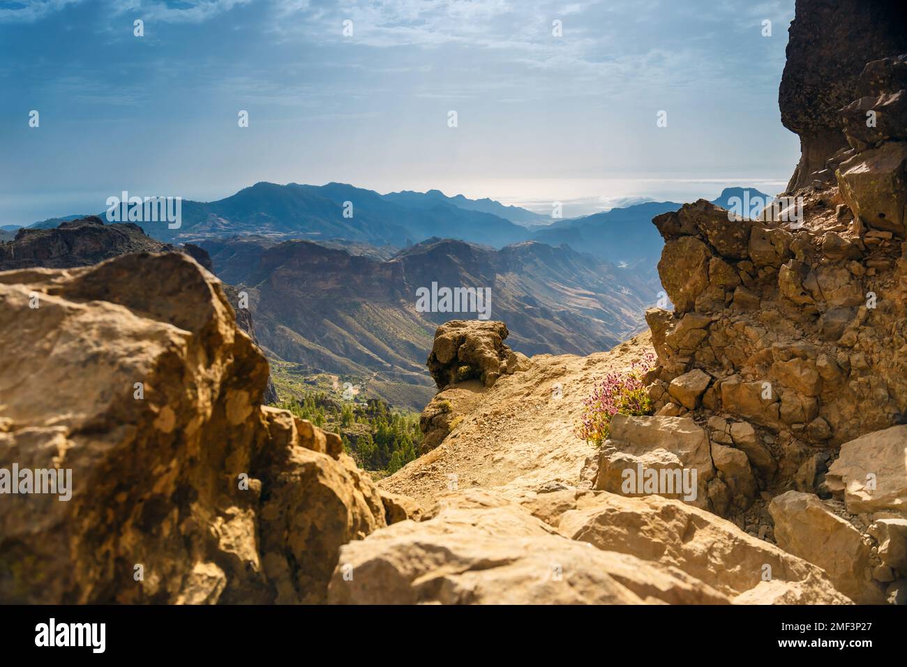 magnifique paysage de l'île volcanique de gran canaria Banque D'Images