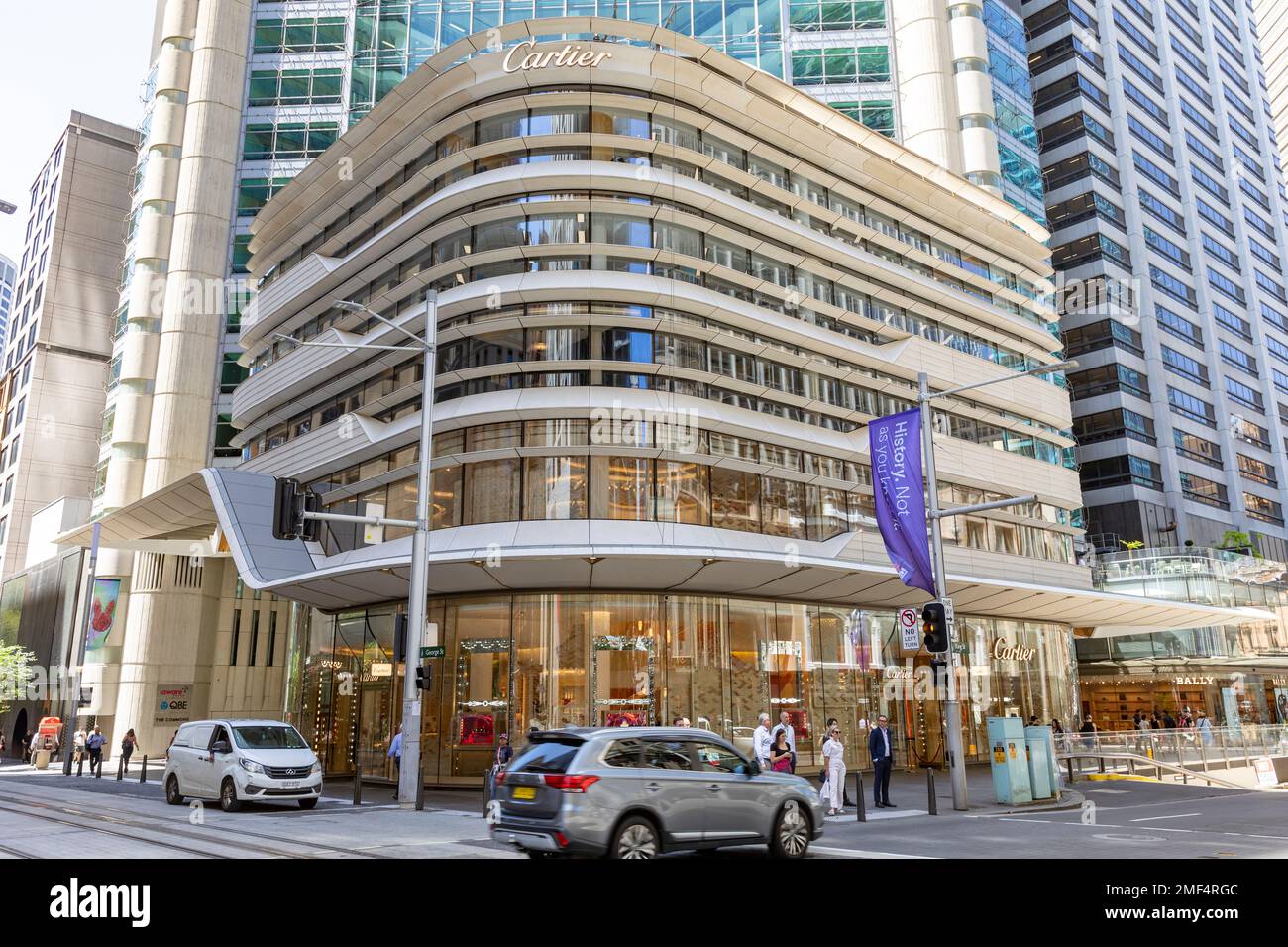 Cartier magasin phare dans le centre-ville de Sydney, situé sur George Street dans le quartier des affaires, en Nouvelle-Galles du Sud, en Australie Banque D'Images