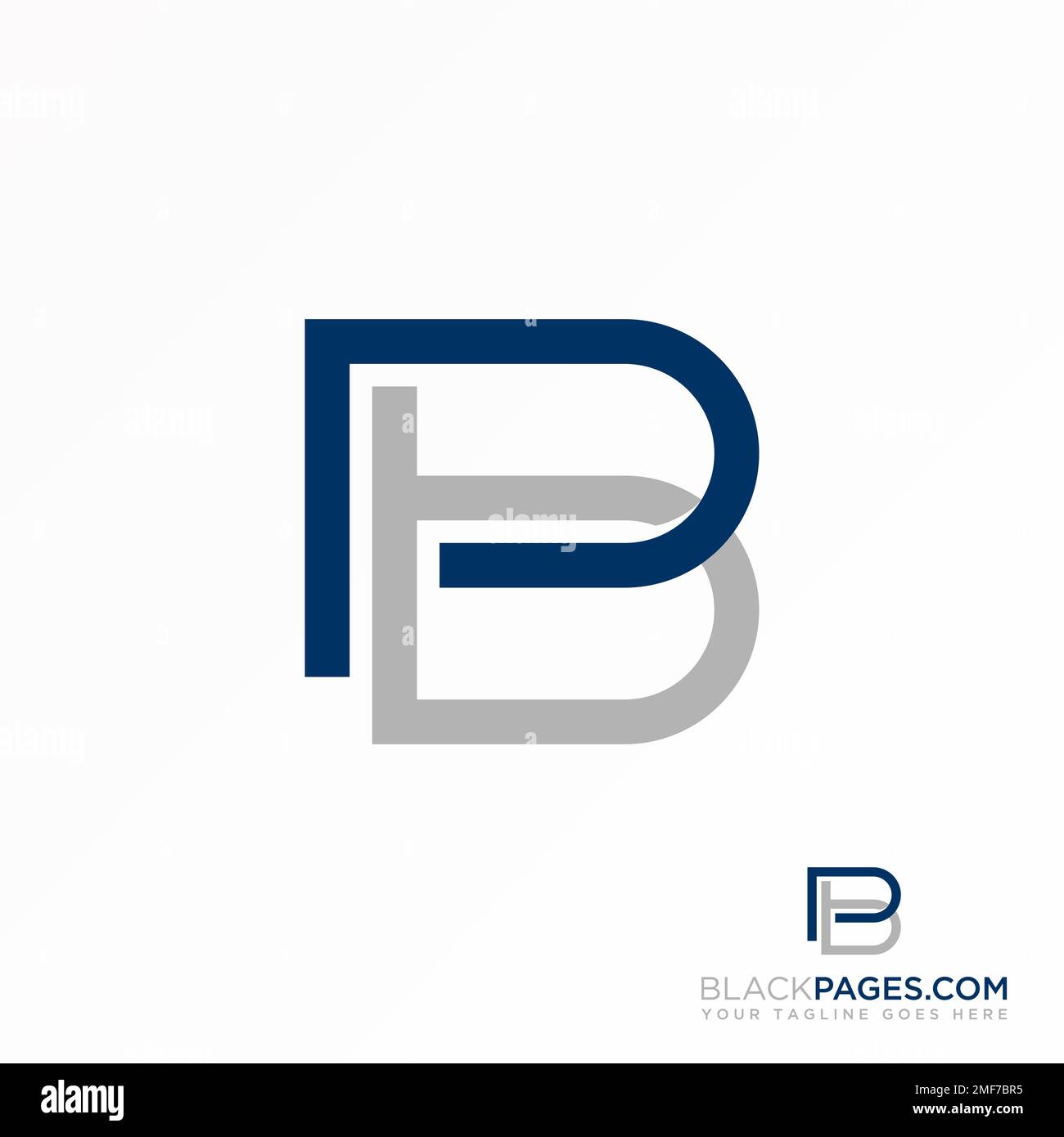 Police unique lettre ou mot PB ou BP dans Flip connecté image graphique icône logo design abstrait concept vecteur stock associé à initial ou monogramme Illustration de Vecteur