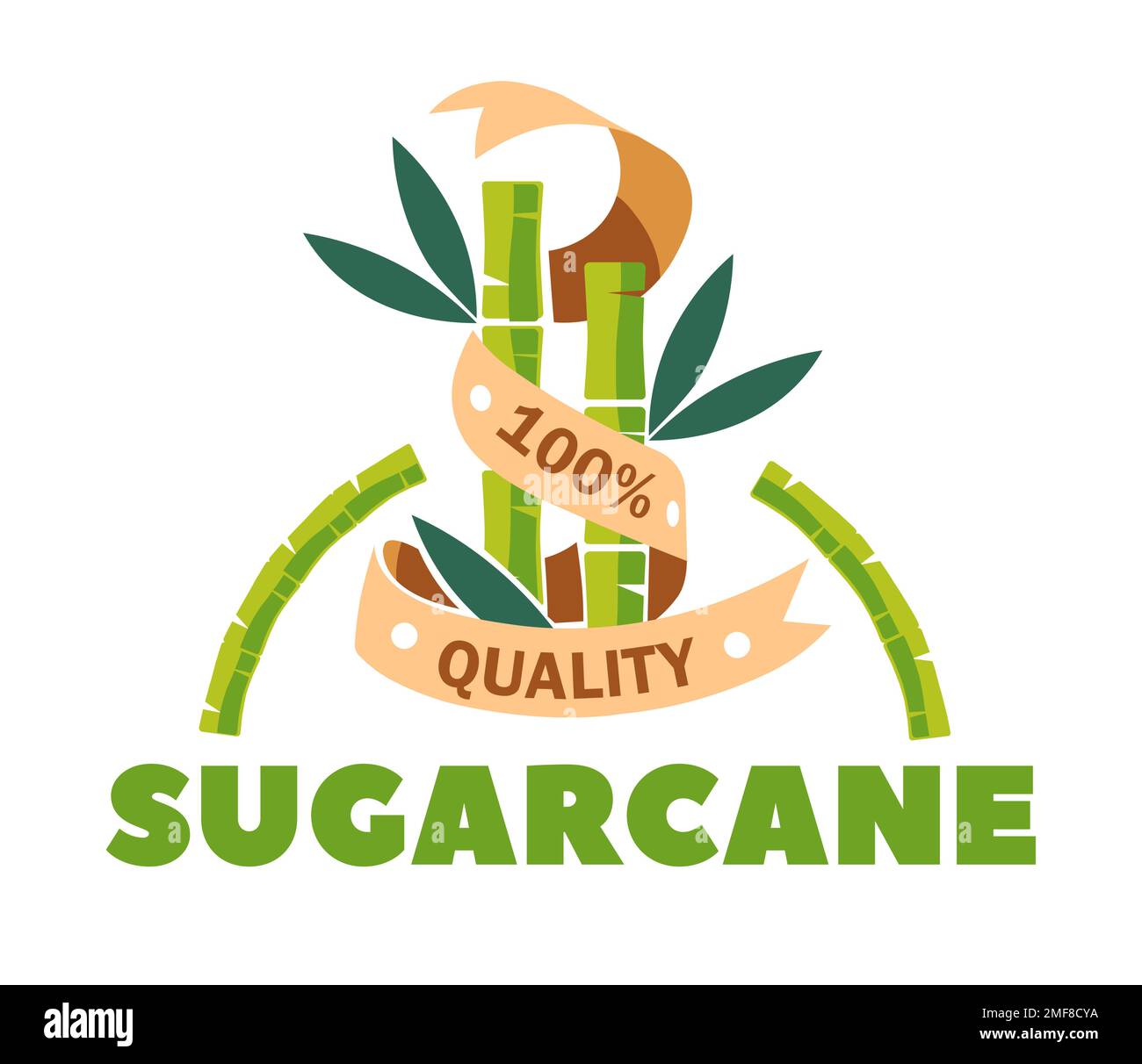 Produit de sucre biologique édulcorant de canne à sucre icône isolée Illustration de Vecteur