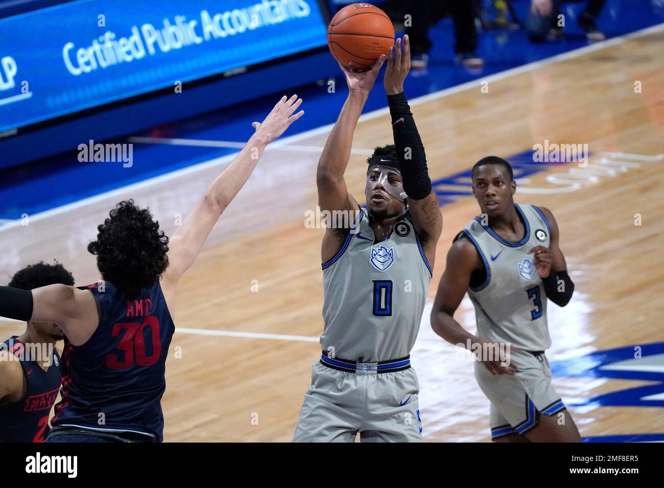 Saint Louis' Jordan Goodwin shoots during the second half of an NCAA  college basketball game against the Dayton Tuesday, Jan. 26, 2021, in St.  Louis. (AP Photo/Jeff Roberson Photo Stock - Alamy