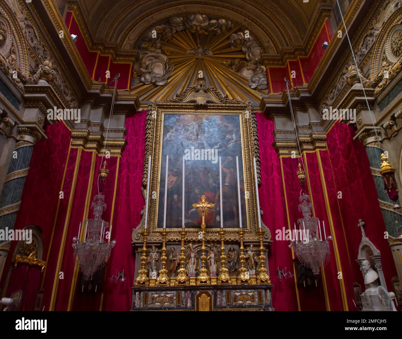 Riche intérieur baroque de la Basilique et de la Collégiale Proto-Paroisse de Saint Paul Banque D'Images