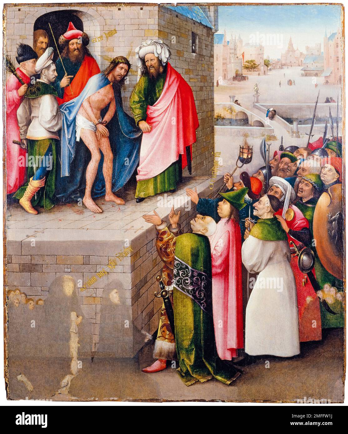 Hieronymus Bosch, Ecce Homo, peinture en milieu mixte sur bois de chêne, vers 1490 Banque D'Images