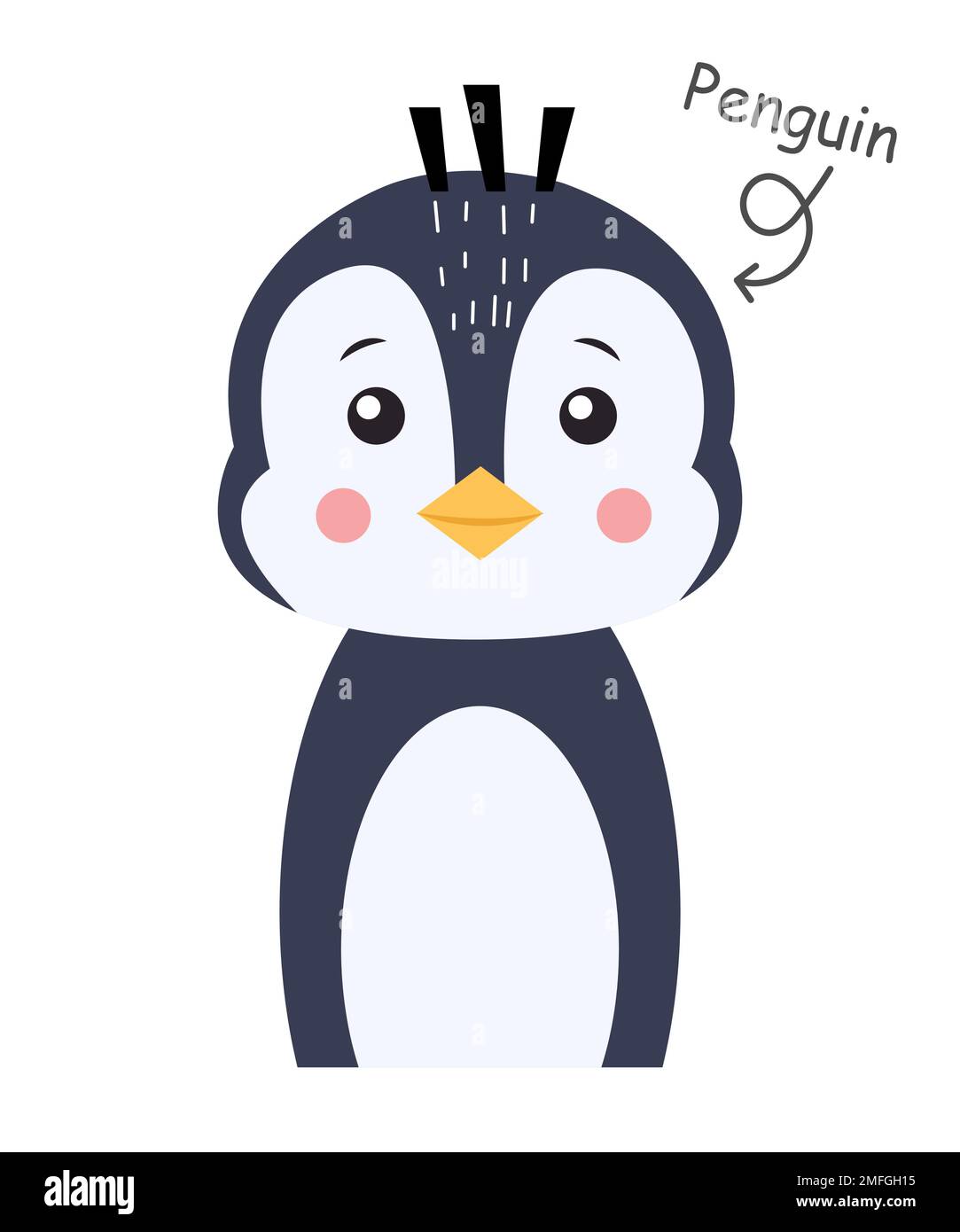 Pingouin . Personnage de dessin animé . Vecteur . Illustration de Vecteur
