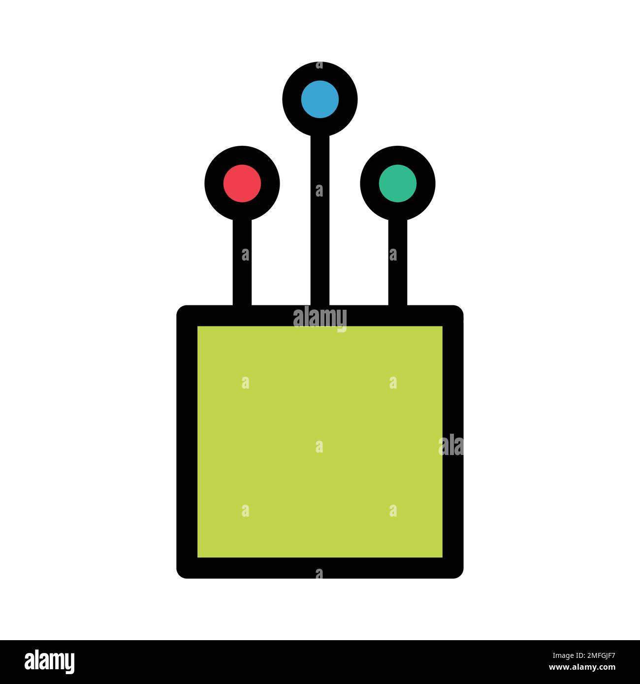 Icône de câble optique, information de technologie réseau web filaire, illustration numérique de vecteur Internet . Illustration de Vecteur