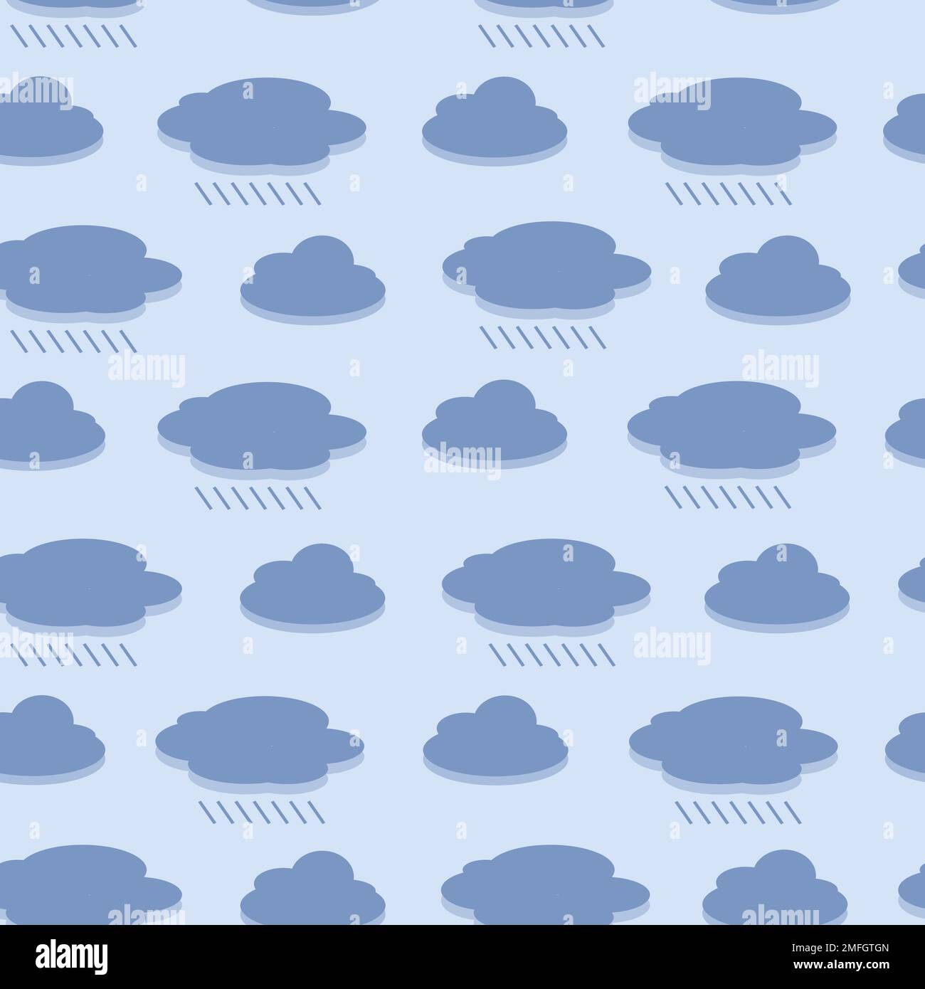 Motif sans coutures avec nuages et pluie. Illustration vectorielle Illustration de Vecteur
