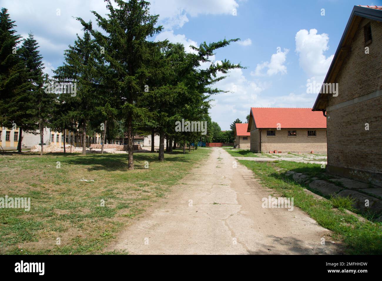 Caserne militaire abandonnée Vrsac Banque D'Images