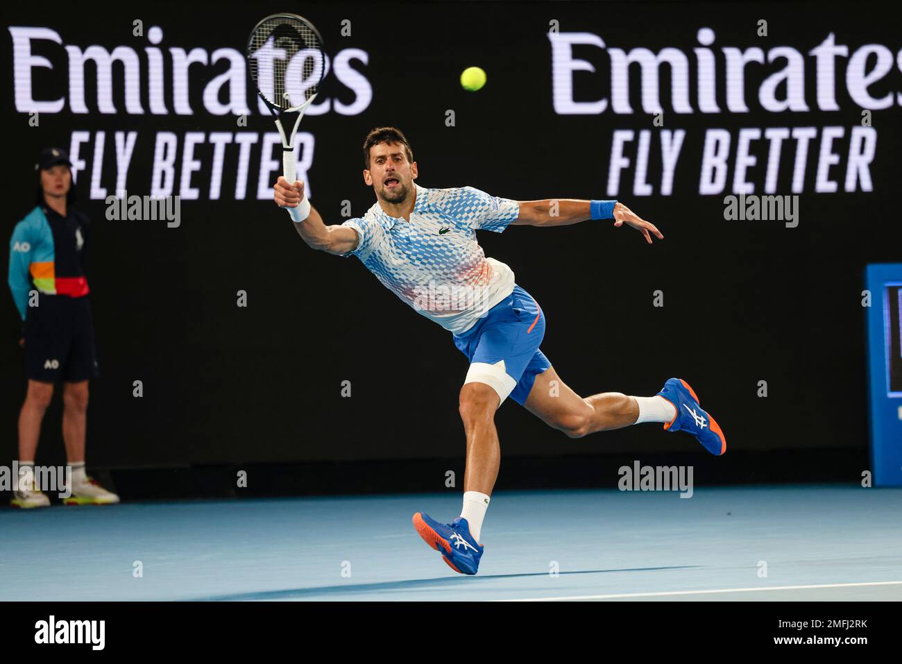 Melbourne, Australie, 25th janvier 2023. Novak Djokovic, de Serbie, est en action au Grand Chelem de tennis australien à Melbourne Park. Crédit photo: Frank Molter/Alamy Live News Banque D'Images