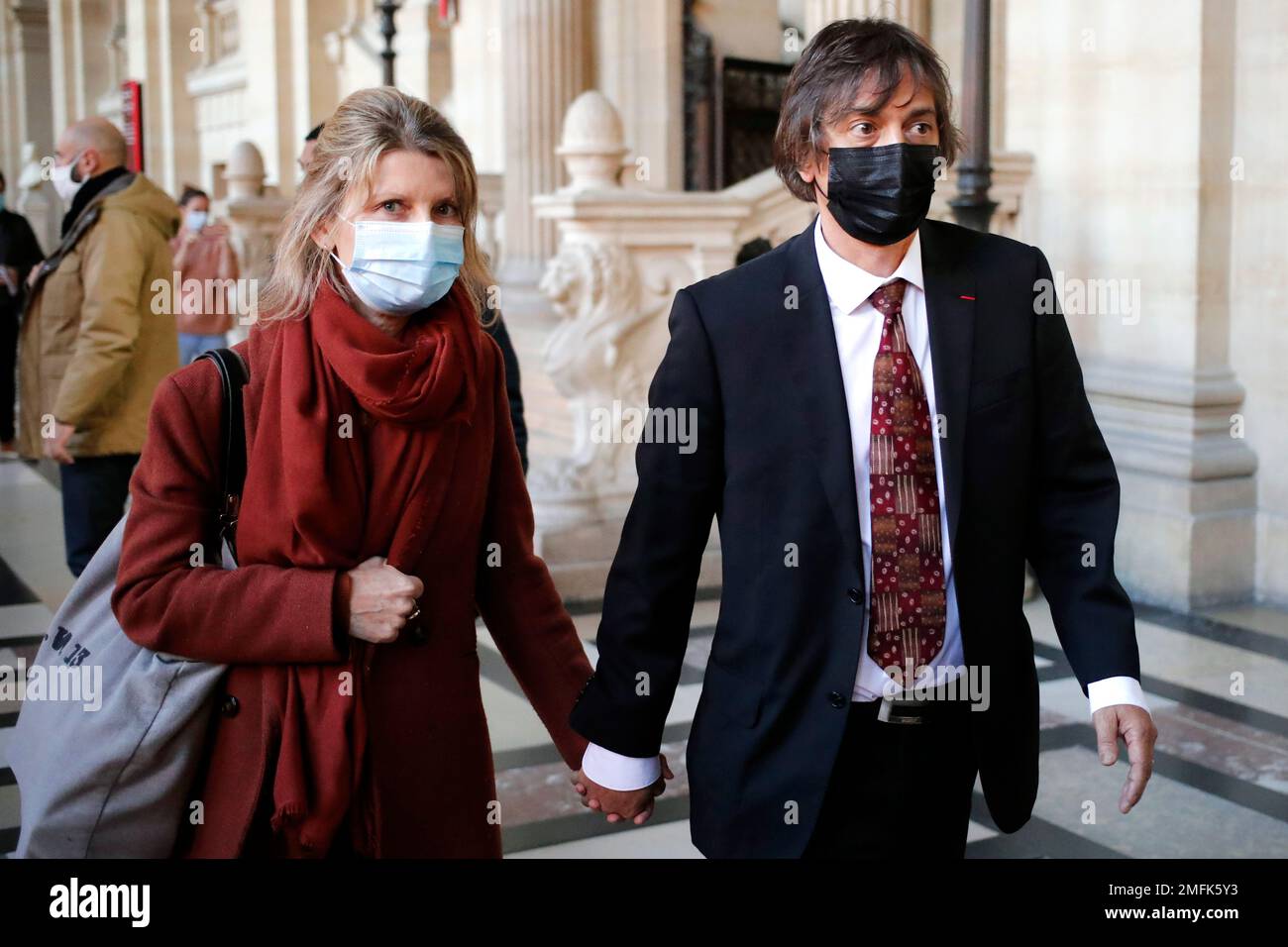 FrenchAmerican Mark Moogalian, right, and his wife Isabelle arrive at