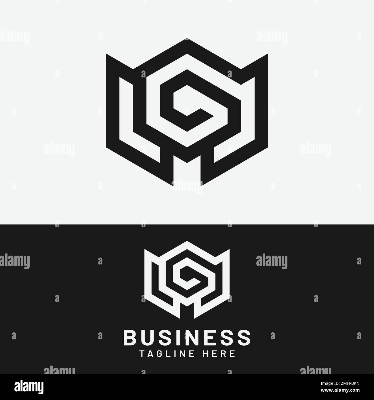 Modèle de conception du logo de la G Hexagon Wing initial de la lettre. Convient pour General Sports Fitness Fashion Finance Wedding entreprise Business Shop Illustration de Vecteur