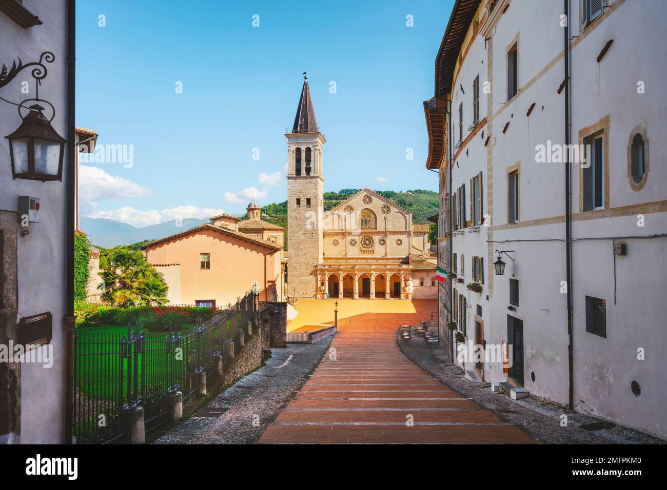 Spoleto, Santa Maria Assunta ou cathédrale Saint Mary duomo. Province de Pérouse, région de l'Ombrie, Italie, Europe. Banque D'Images