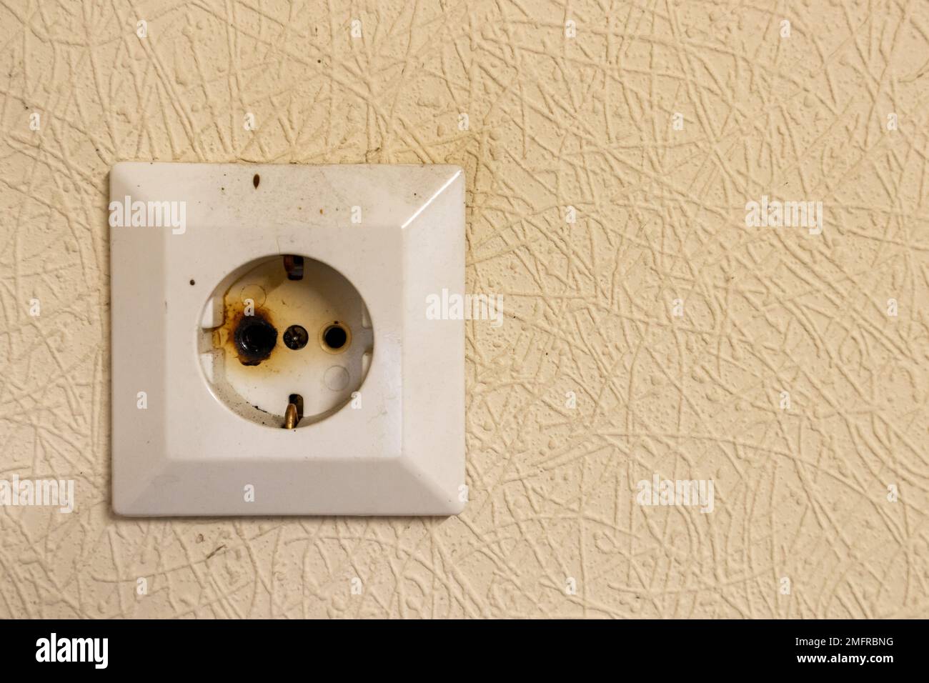 Brandgefahr elektrische Anlage Banque D'Images