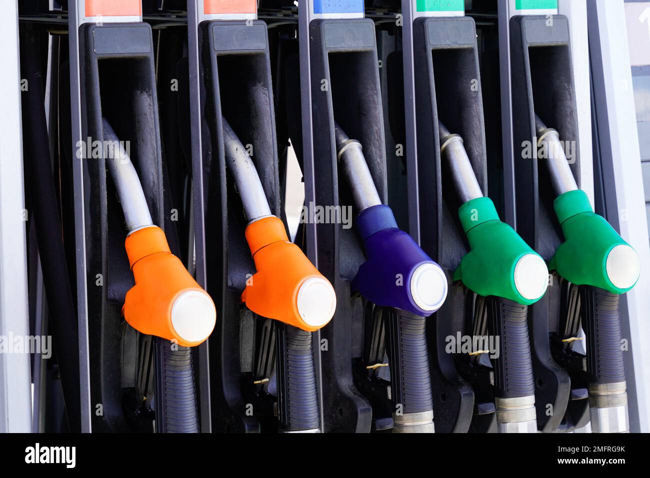 pompe à essence de distributeur d'essence de station-service distributeur d'essence et de diesel Banque D'Images