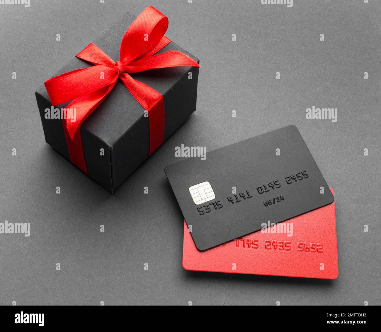 cyber monday solde cartes de crédit boîte cadeau Banque D'Images