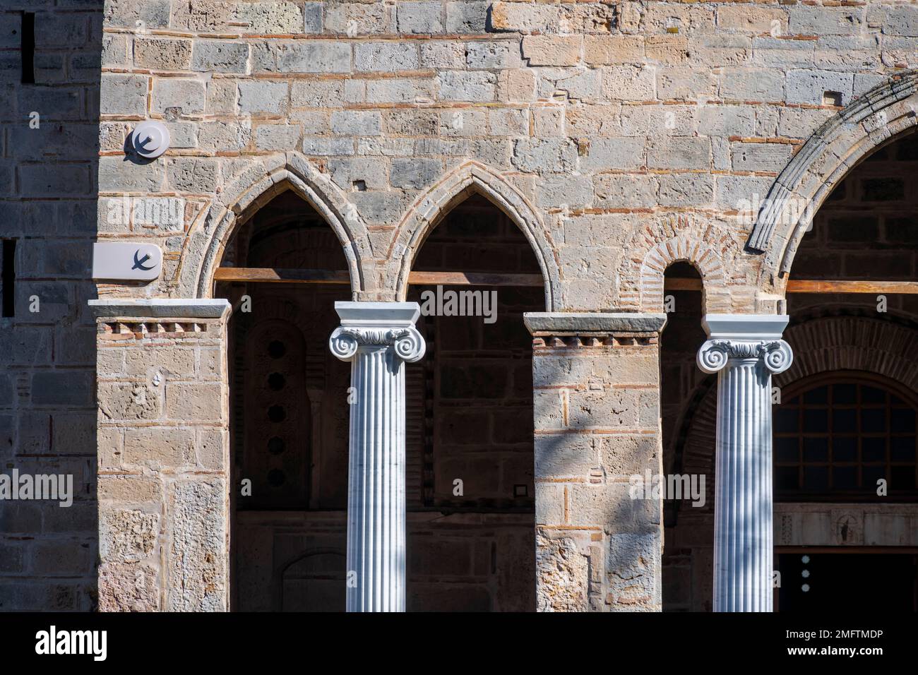 Bâtiment sacré byzantin, monastère de Daphni, Dafni, près d'Athènes, Attique, Grèce Banque D'Images