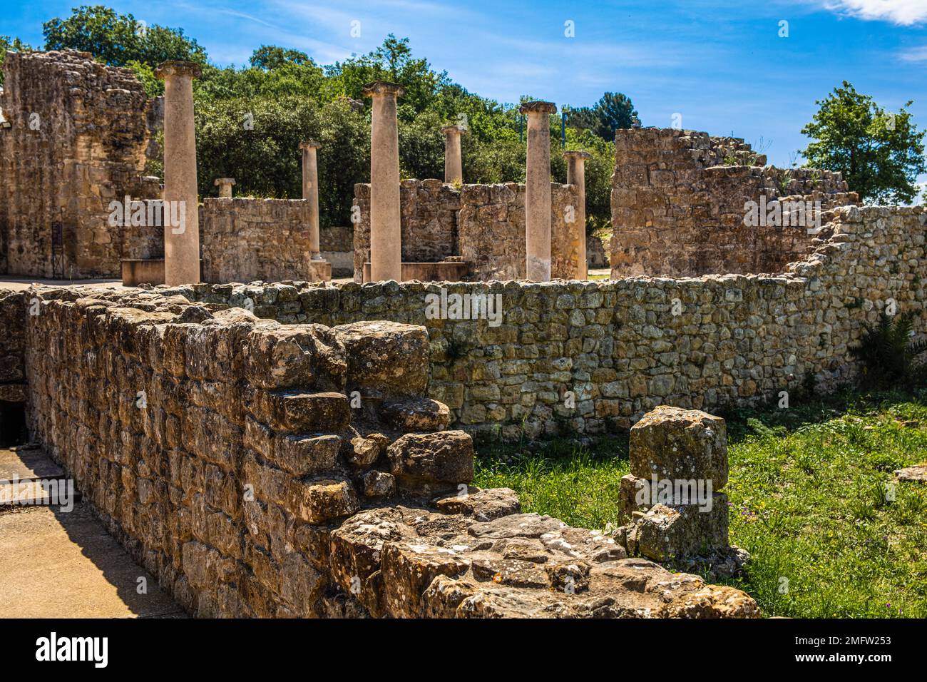 Grande cour, 3rd, villa romaine de luxe de 4th siècle, Villa Romana del Casale, Piazza Armerina, Sicile, Piazza Armerina, Sicile, Italie Banque D'Images