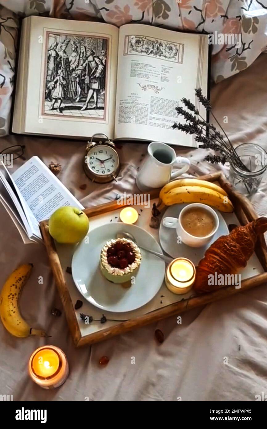 Petit-déjeuner typiquement européen Banque D'Images