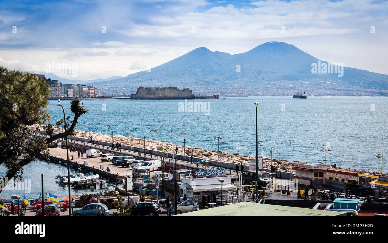 Naples avec son golfe Banque D'Images