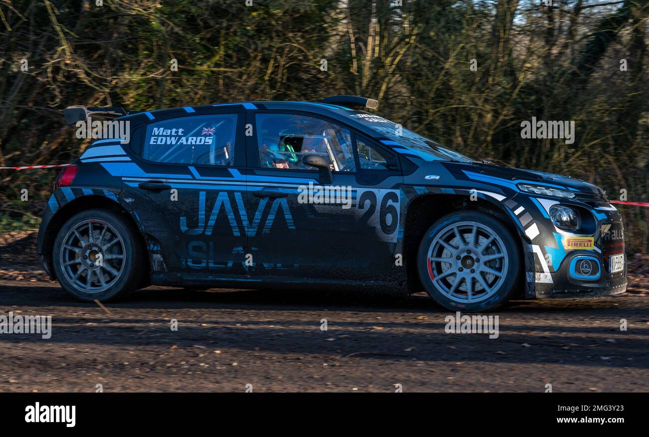 MGJ Engineering circuit Rally Brands Hatch janvier 2023 Banque D'Images
