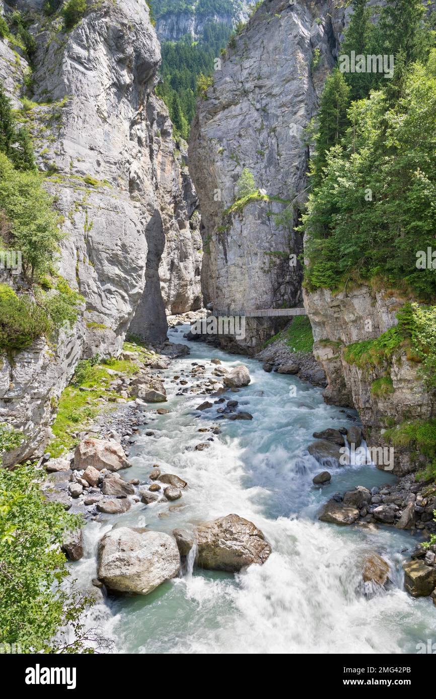 Le gouffre de Gletscherschlucht sur Grindelwald - Suisse Banque D'Images