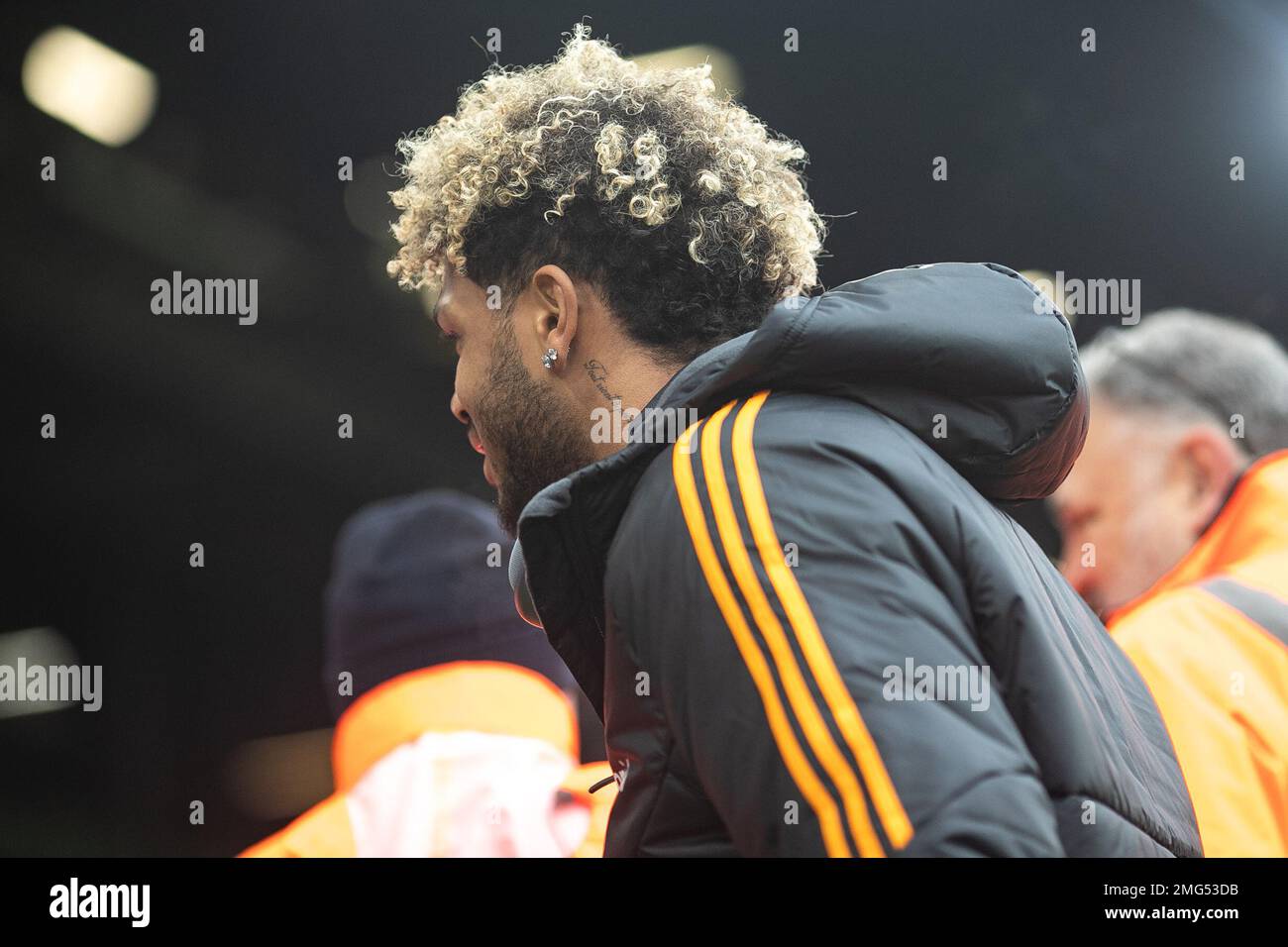 Georginio Rutter de Leeds a Uni avec son tatouage d'oreille de cou avant le match de Premier League entre Leeds United et Brentford à Elland Road, Leeds, le dimanche 22nd janvier 2023. (Credit: Pat Scaasi | MI News ) Credit: MI News & Sport /Alay Live News Banque D'Images