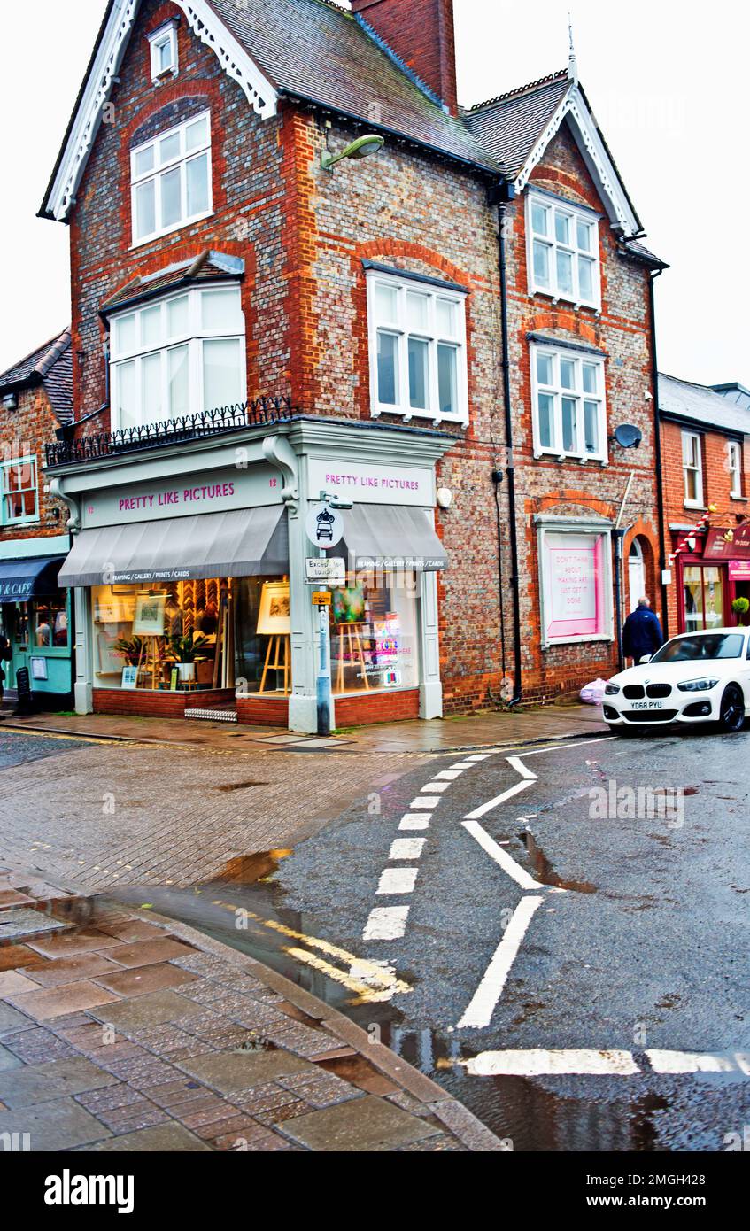 Pretty Little Picture Art Shop, Butter Market, Thame, Oxfordshire, Angleterre Banque D'Images