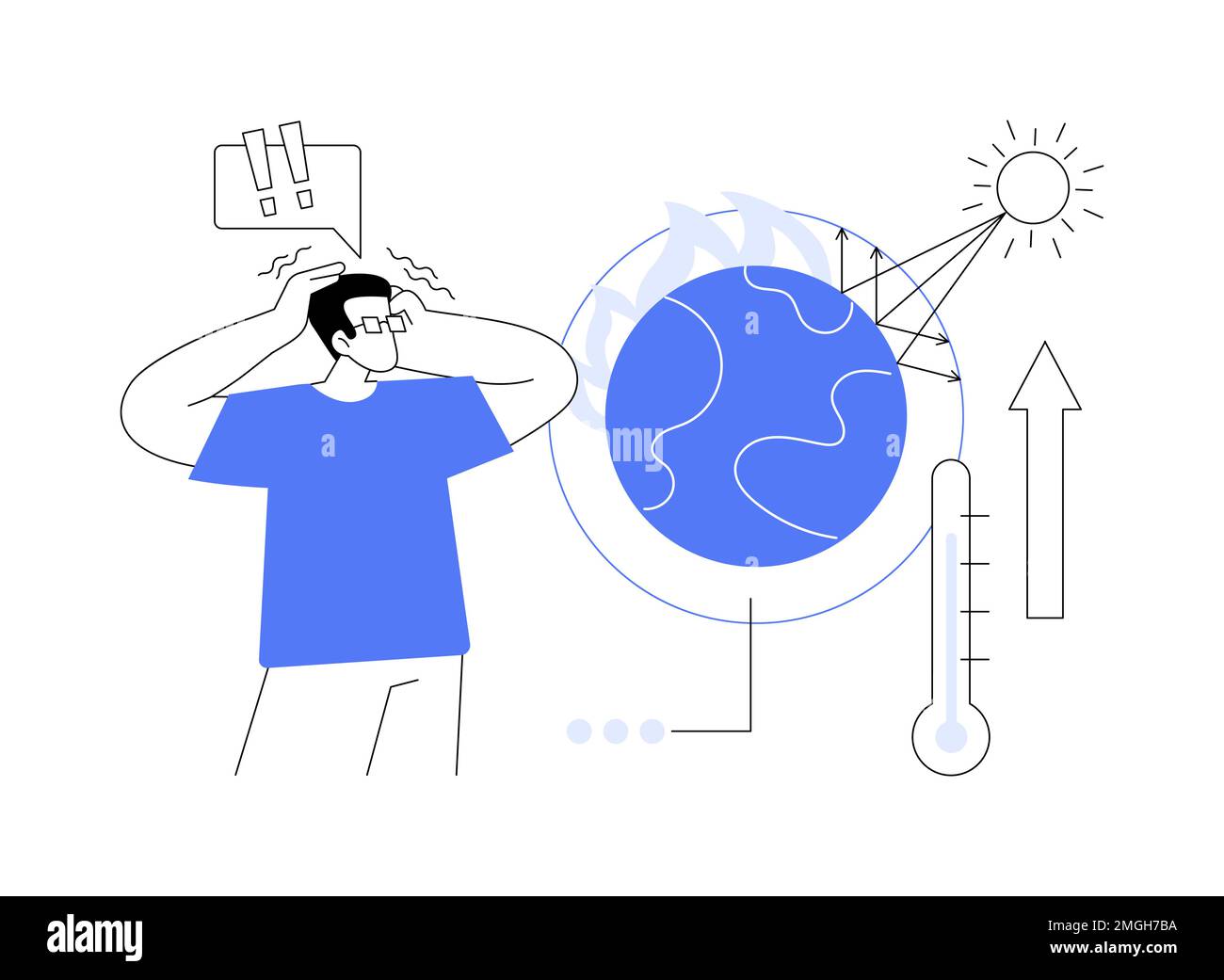 Illustration vectorielle abstraite de concept d'effet de serre. Illustration de Vecteur