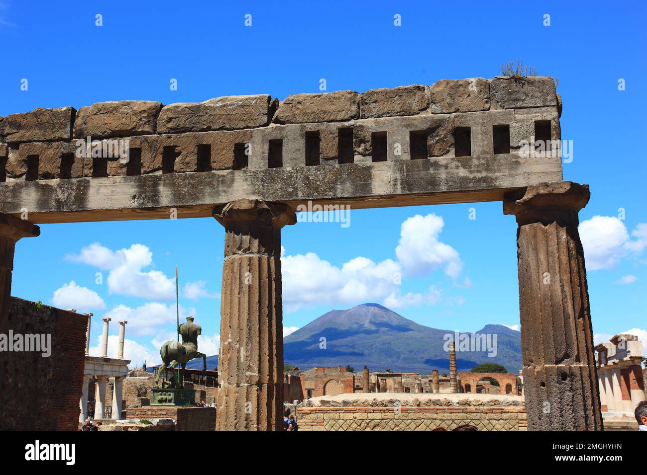DAS Forum, Pompeji, antike Stadt in Kampanien am Golf von Neapel, beim Ausbruch des Vesuvs im Jahr 79 n. Chr. Verschüttet, Italien Banque D'Images
