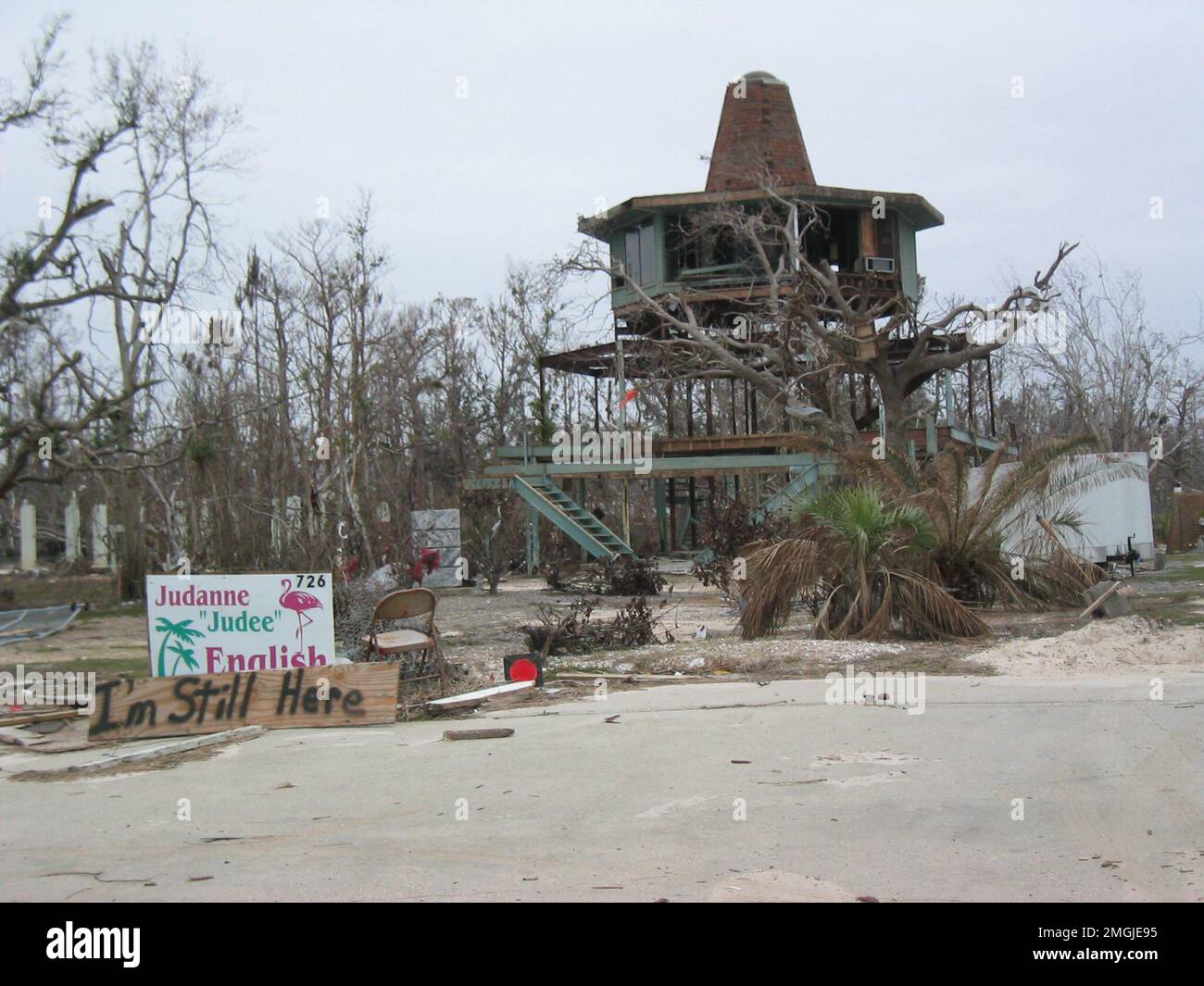 Matériel du Vice-amiral Allen - responsable fédéral principal - 26-HK-369-181. Ouragan Katrina Banque D'Images