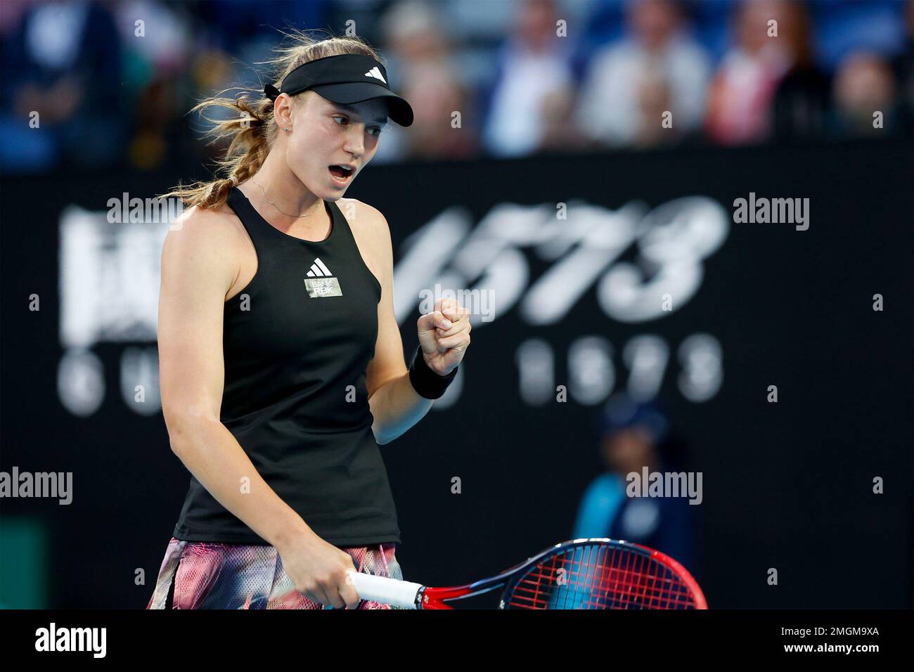 Melbourne, Australie. 26th. Janvier 2023. Elena Rybakina, joueur de tennis de Kazach, en action lors du tournoi Open d'Australie à Melbourne Park le jeudi 26 janvier 2023. © Juergen Hasenkopf / Alamy Live News Banque D'Images